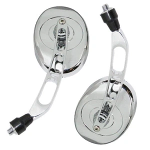 Motorcycle Rearview Round Mirrors For Kawasaki Vulcan 1500 1600 900 2000 500 800 - Picture 1 of 14