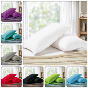 Pair of 1000TC Super Soft Deluxe Standard Pillowcases / Pillow Cases - Picture 1 of 12