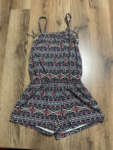 Children’s Place Romper, Girl's Size 6 Multicolor, Overall Print, Sleeveless - Picture 1 of 8