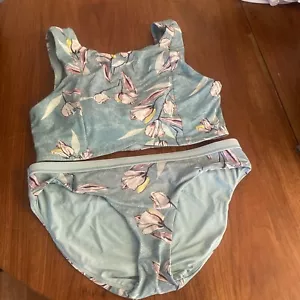Green CALIA By Carrie Underwood Floral Two Piece Swim Suit Size Small - Picture 1 of 5