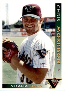 1997 Visalia Oaks Grandstand 19 Chris Morrison Lithonia Georgia GA Baseball Card