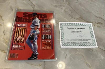 Alex Rodriguez Signed Sports Illustrated 7/8/96 No Label, With COA Mariners - Image 1 of 3