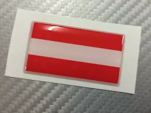 Adesivo Bandiera 3D Resinata AUSTRIA 45 x 25 mm. - Picture 1 of 1