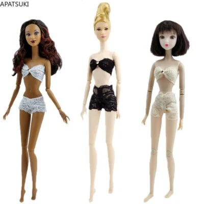 3Sets Soft Lace Underwear For 11.5in. Doll Bra Briefs 1/6 Knickers For Blyth - Image 1 of 4