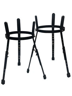 ZENISON B-Stock Adjustable Pro Conga Barrell STAND For 10" & 11" Black Powder Rubber Ft