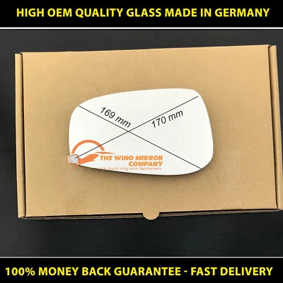 FITS Volvo V70 Left Hand Side, Convex Wing Mirror Glass 2000 to 2006 - Image 1 of 4