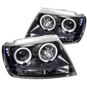 Spyder Auto 5011145 Halo LED Projector Headlights Fits 99-04 Grand Cherokee (WJ) - Foto 1 di 1