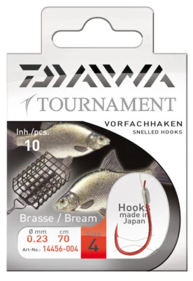 DAIWA Tournament Brasse Feeder, Vorfachhaken, gebundene Haken, Angelhaken, Top