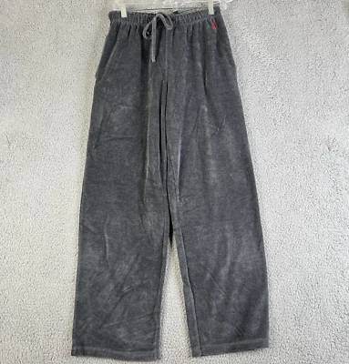 Polo Ralph Lauren Velour Sleepwear Women M 32-34 Pull On Elastic Waist Gray Knit - Image 1 of 4