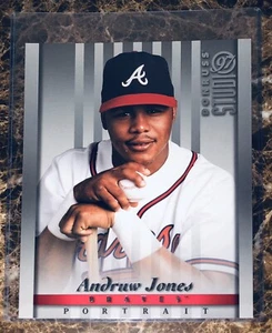1997 Donruss Studio Portrait Andruw Jones Atlanta Braves #4 & Manicotto carta MLB - Foto 1 di 3