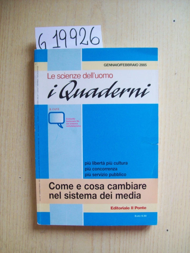 LE SCIENZE DELL'UOMO - I QUADERNI - EDITORIALE IL PONTE - GENNAIO-FEBBRAIO 2005 - Immagine 1 di 1