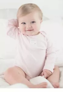 Baby Organic Cotton Set of 2 Bee Essentials Long Sleeve Bodysuits - Picture 1 of 9