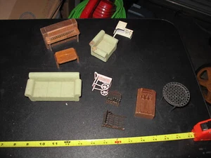 Vintage Old Miniature Doll House Furniture LOT - Picture 1 of 6