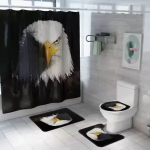 Alfombra antideslizante para cortina de ducha Eagle tapete de baño cubierta de asiento de inodoro - Imagen 1 de 20