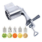 Kitchen Manual Rotary Vegetable Slicer Cheese Grater Chopper with 5 Drum Blades