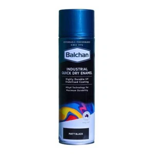 Balchan Quick Dry Industrial Enamel Paint Matte Black 400g - Picture 1 of 1