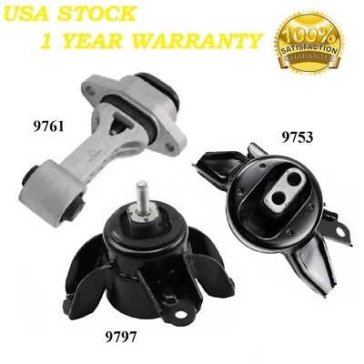 3PCS Motor & Trans Mount FIT DODGE ATTITUDE 1.4L & 1.6L 2012-2014; 1.6L 2011 -MT - Image 1 of 4