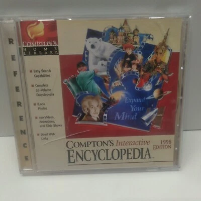 Compton's INTERACTIVE ENCYCLOPEDIA 1998 Version CD ROM Software 90s - Image 1 of 4
