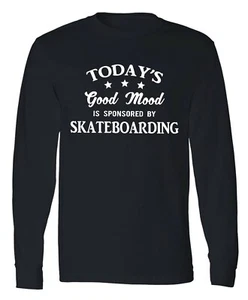Skateboarding Long Sleeve T-Shirt Skater Skateboard Lover Skating Funny Gift - Picture 1 of 2