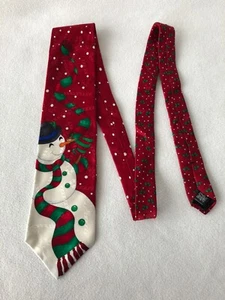 Men's Hallmark Christmas Tie Snowman Design - Picture 1 of 6