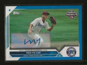 2023 Topps Pro Debut Cole Hao Yu Lee Phillies Tigers Blue Auto 118/150 (#PD-116)