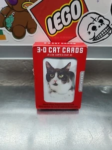 3D CAT PLAYING CARDS Special Effects Poker 3-D Kittens Kikkerland, open box - Picture 1 of 6