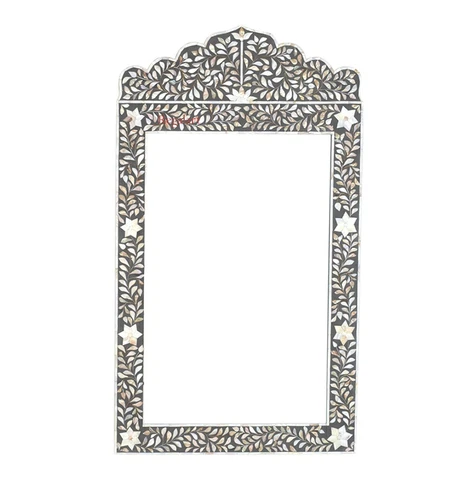 Handmade Mirror Frame floral Design Wall MOP Vintage Home Decor Gift Art Cover