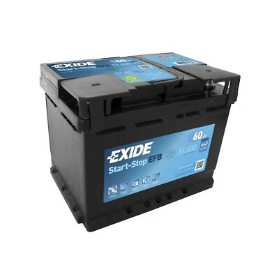 Battery For Saab 9000 2.3 -16 CS Exide EFB 12V 60Ah 640CCA Type AFB027 - Image 1 of 4