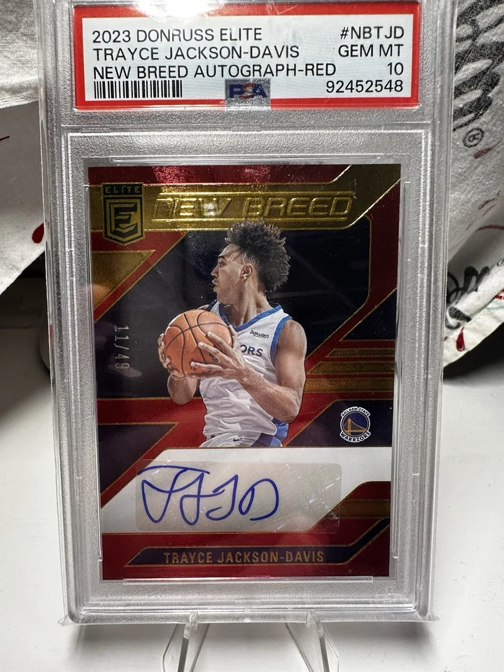 2023-24 Donruss Elite New Breed Autographs Trayce Jackson-Davis PSA 10 (AU RC) - Image 1 of 3
