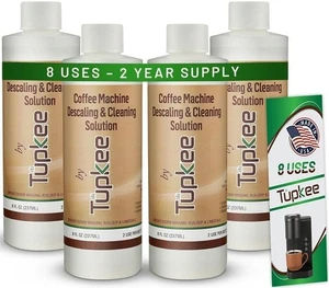 Solución de limpieza descalcificadora para máquina de café - 2 usos por botella - Paquete de 4 - Imagen 1 de 8