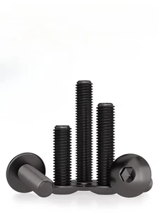 Schwarz 304 Edelstahl Innensechskant Regenschirm Pilz Traversenkopf Schrauben M2-M8 - Bild 1 von 98