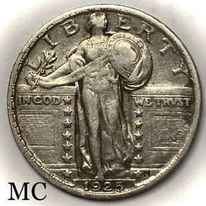 1925 Standing Liberty Quarter. Nice VF. - Picture 1 of 2