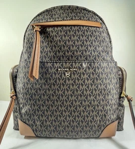 Michael Kors Prescott Large Brown Mk Nylon Backpack, School Bag - Picture 1 of 12