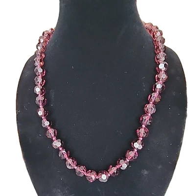 Collar Heidi Daus Swarvoski Cristal Púrpura Cuentas Facutadas Cierre Palanca Foto 1 de 4