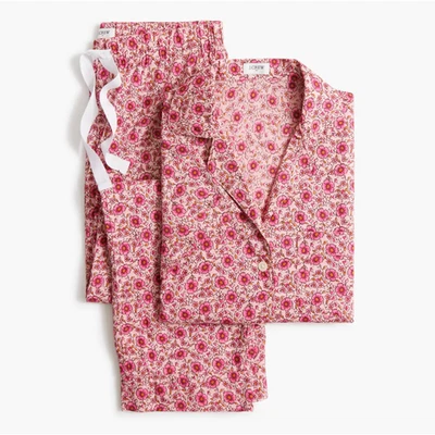 Conjunto de pijama J.Crew WMNS M rosa floral algodón cottagecore suave niña PJ ropa de dormir Foto 1 de 4