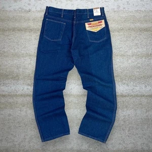 Vintage Rustler Jeans 38x10 Regular Straight Leg Fit Dark Wash Denim NWT 90s - Picture 1 of 4