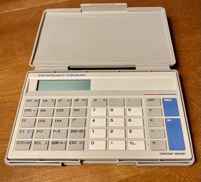 Der Klassiker Texas Instruments TI-30 Galaxy Taschenrechner, voll funktionsfähig - Bild 1 von 4