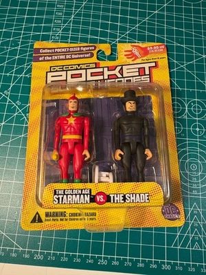 DC Direct Pocket Super Heroes Golden Age Starman & The Shade paquete de 2 2002 sin usar, en caja Foto 1 de 2