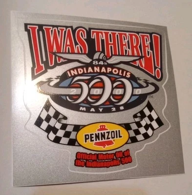 May 28th 2000 Indianapolis 500 Pennzoil Decal/Sticker - Image 1 of 2