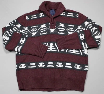 Suéter American Eagle Para Hombres XL Mantón Azteca Pullover Tejido Invierno Cálido Informal Foto 1 de 4