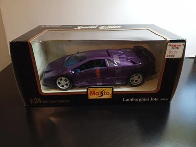1/24 1995 LAMBORGHINI JOTO PURPLE  NIB MAISTO - Image 1 of 4