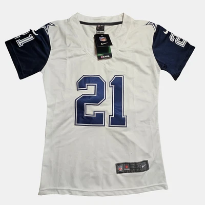 Camiseta deportiva de los Dallas Cowboys #21 Ezekiel Elliott para mujer M Nike On Field nueva con etiquetas Foto 1 de 4