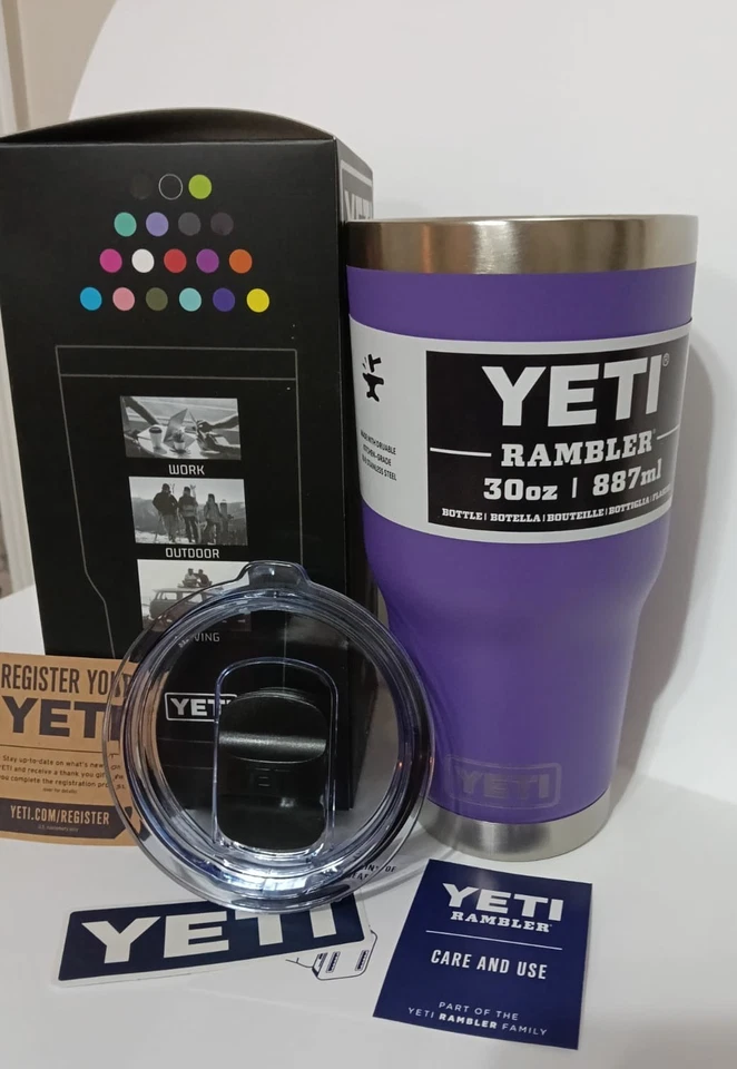¡Nuevo con etiquetas! Vaso Yeti 30 oz Rambler con tapa MagSlider - COLOR PÚRPURA, Y 2 Foto 1 de 1