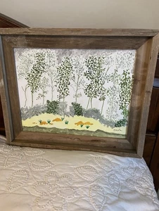 Gerahmt & Signiert Original Acryl Impressionist Wald Wald Gemälde 14x17 - Bild 1 von 21