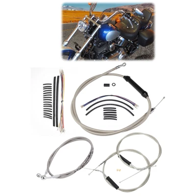 Softail Brake Clutch Cable for 2007-up Dyna Super Glide no ABS w/12” Handlebar - Image 1 of 4