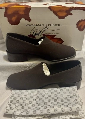 Donald J Pliner Mujer Marrón Sin Cordones Tacón Bloque Zapatos 6M España Caja y Bolsa Antipolvo Foto 1 de 4