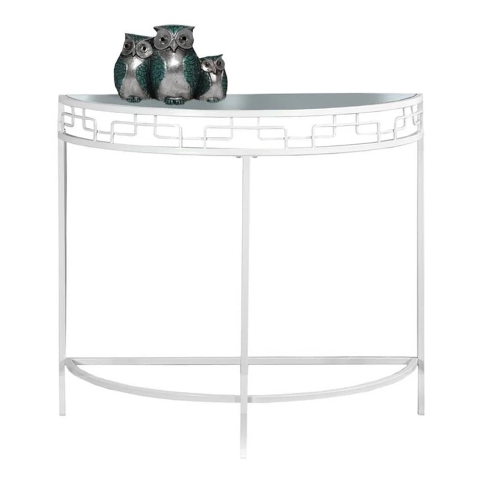 I Metal Hall Console Accent Table, 36", White - Image 1 of 4