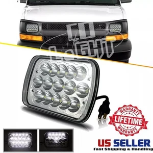 7x6" 5X7" LED Headlight HI-LO Chrome For Chevrolet Express 1500 2500 3500 Astro - Picture 1 of 12