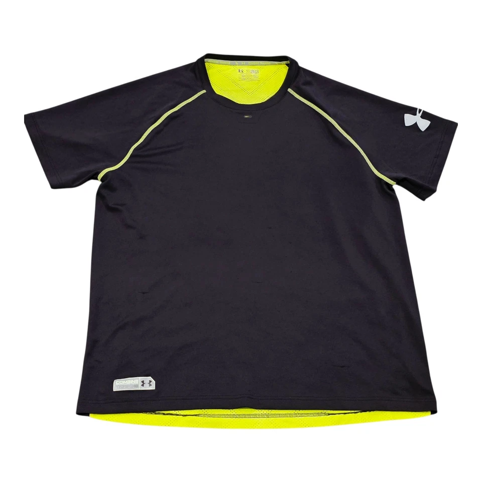 Under Armour Mens SZ 2XL Combine Training Heatgear T-shirt Compression Black - Image 1 of 2