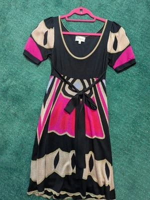 Vestido Temperley London Multicolor Seda Calce Ajustado Tejido Acampanado Pesado Forrado para Mujer Foto 1 de 4